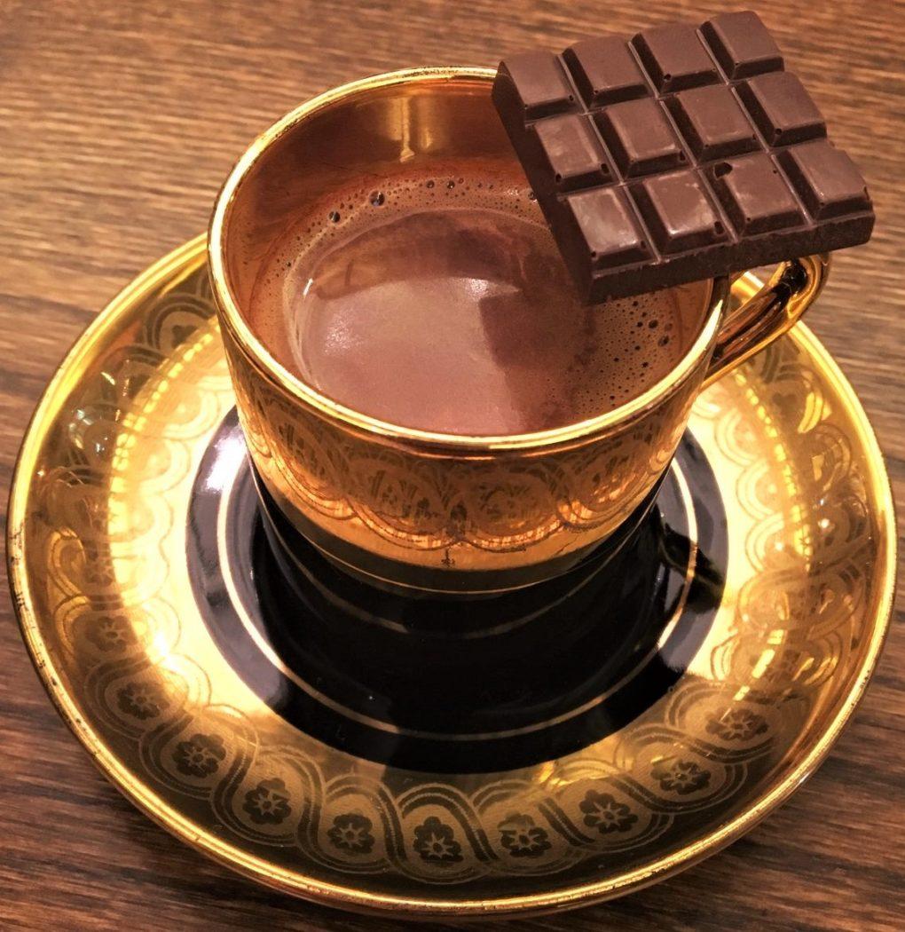 Drinking chocolate from Hocada Coco in Hongcheon, South Korea