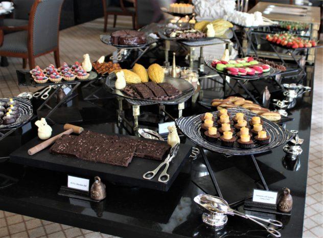 sukhothai lobby salon chocolate buffet table