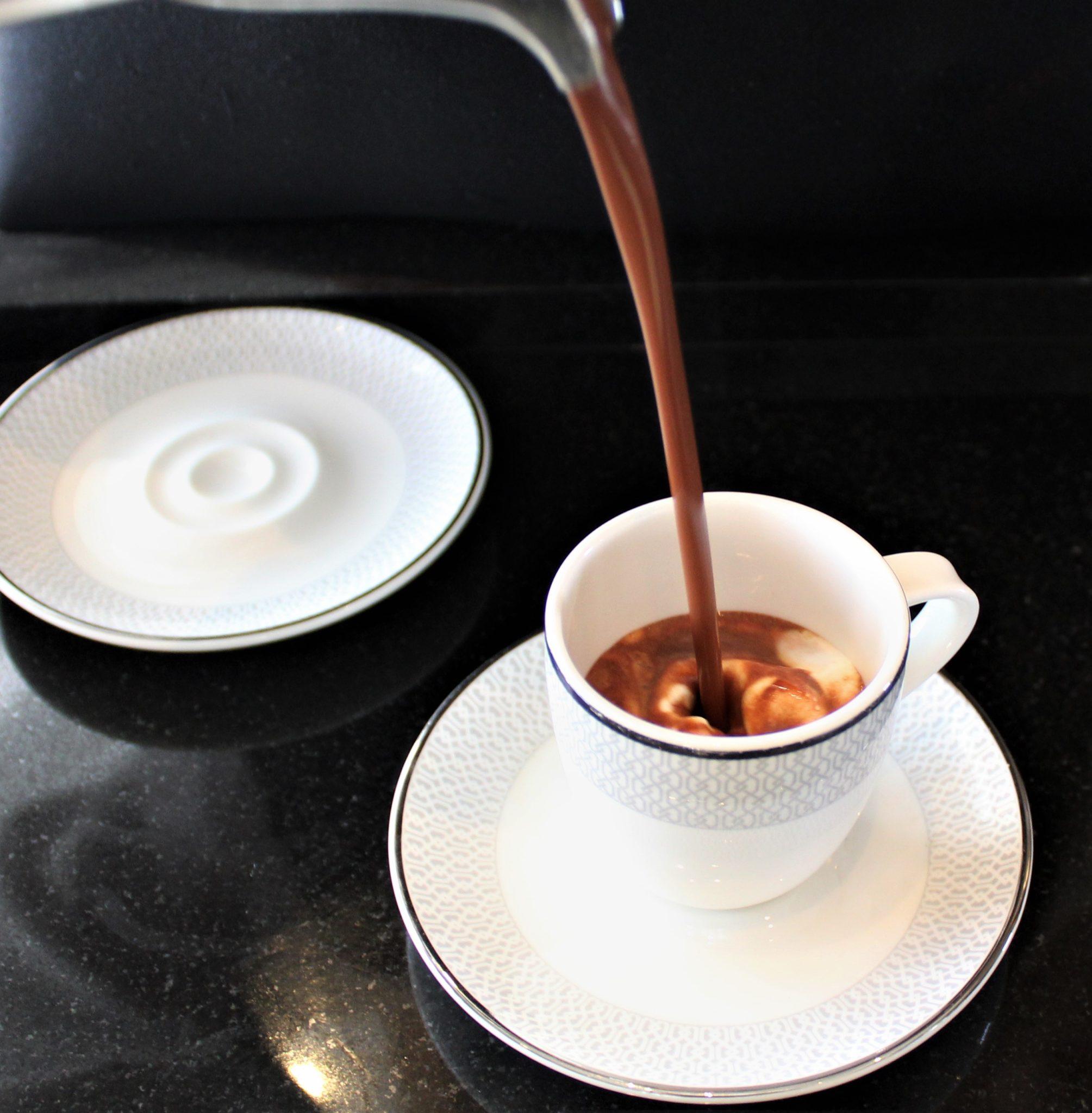 sukhothai lobby salon chocolate buffet pouring hot chocolate