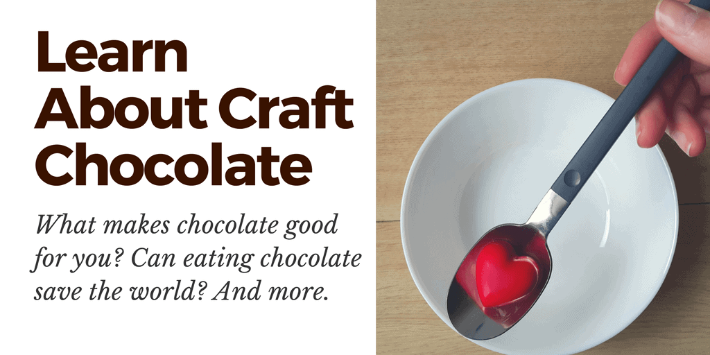 image with bonbons heart saying 'learn about craft chocolate'.