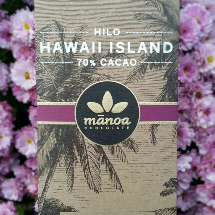 Manoa Hilo Island Chocolate Front of Bar Packaging
