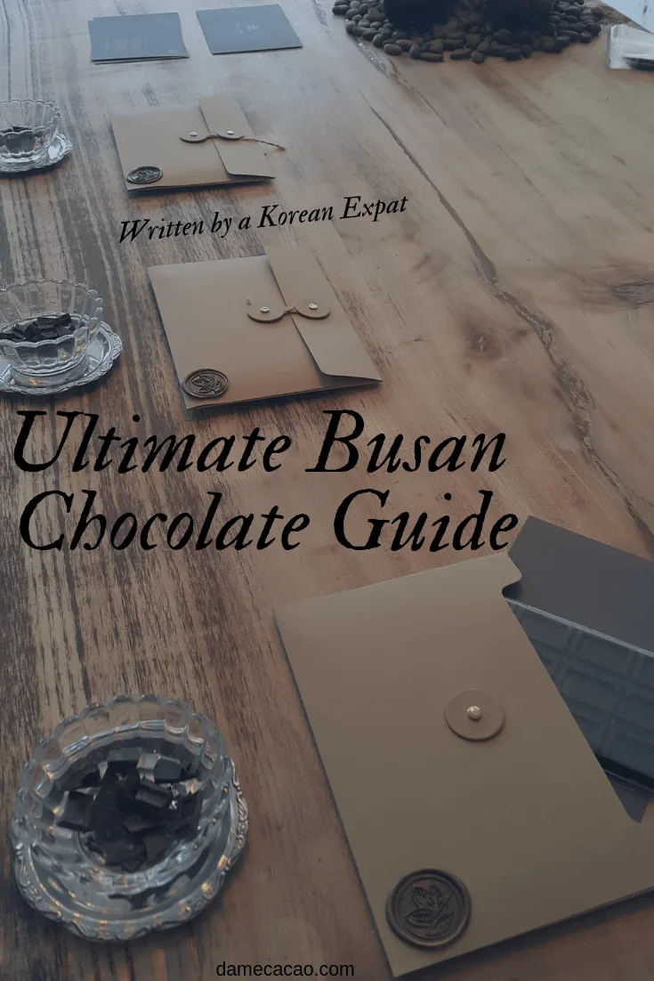 Check out some of the delicious chocolate cafes in Busan, South Korea-- they're all across the city, so you're guaranteed to find one nearby no matter where you go! | #expat #travel #busan #culture #village #chocolate #cacao #cocoa #best #cafes #foodie #foodies #korea #south #eat #cute #seomyeon #haeundae #dala #truffles #bonbons