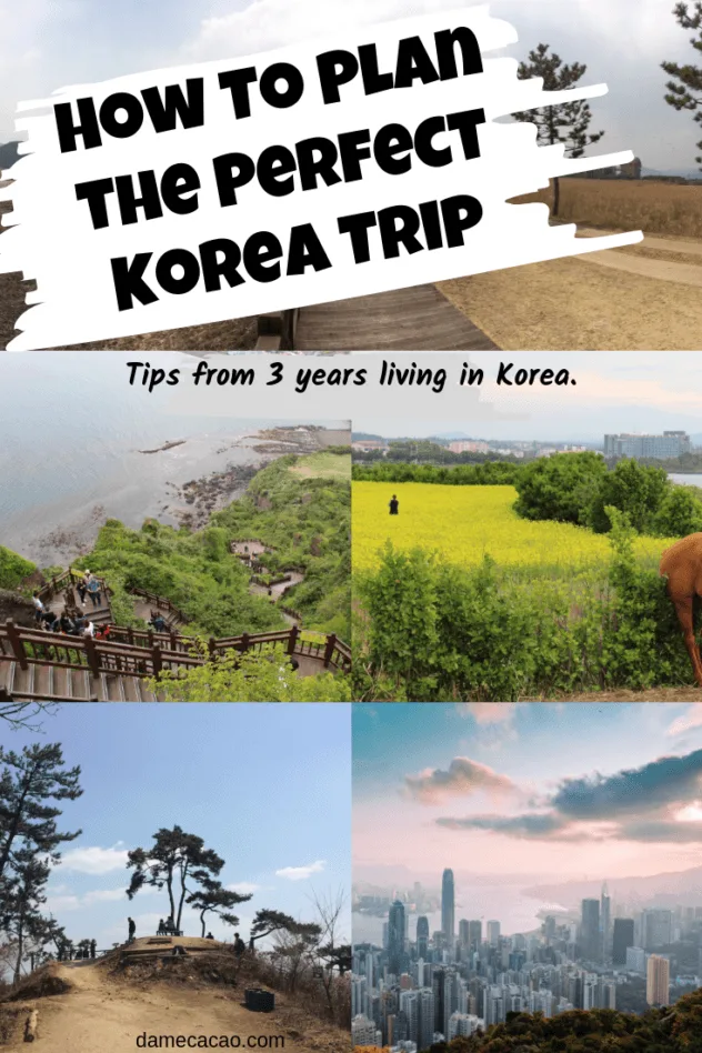 Korea Itinerary pinterest pin 4