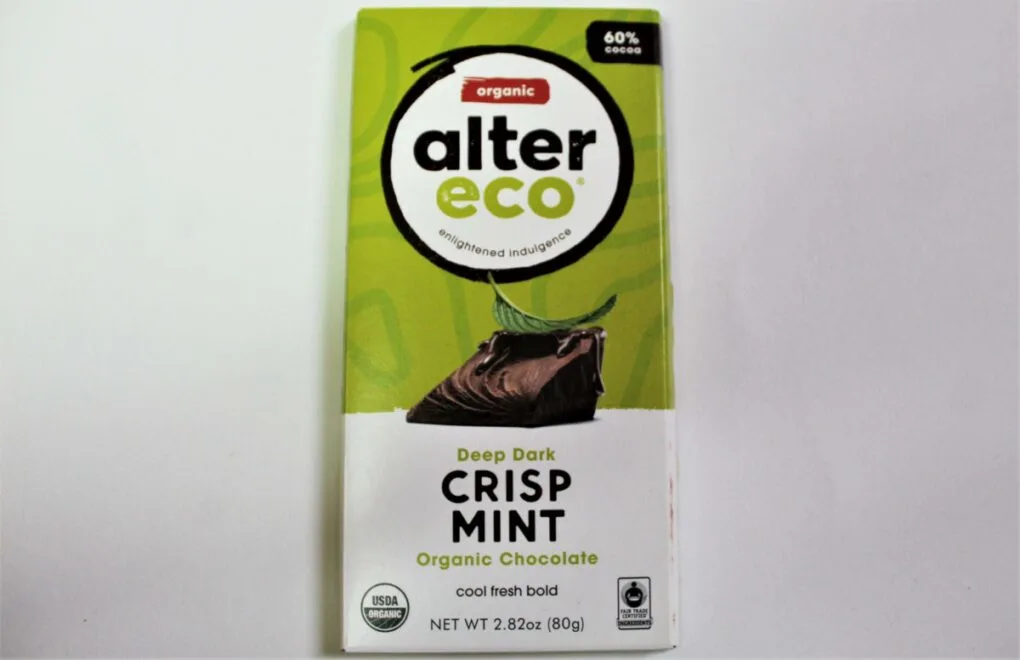 Alter Eco Mint Crunch Craft Chocolate Bars from Whole Foods