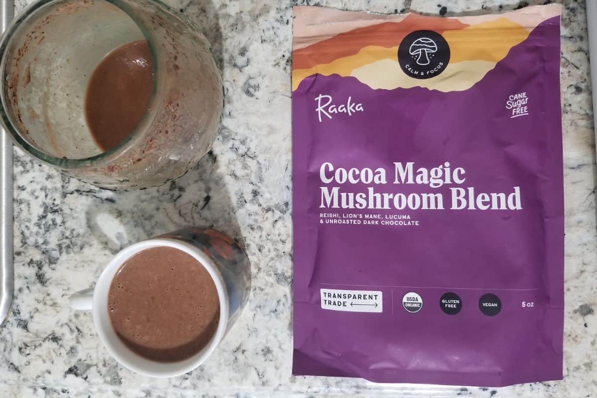 raaka mushrooom hot chocolate mix.