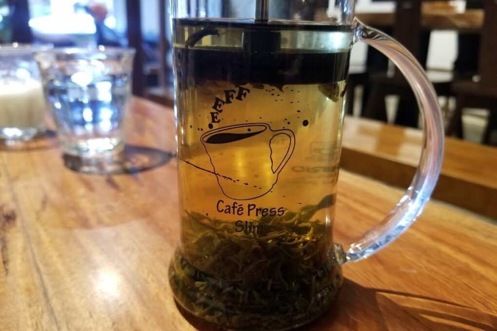 Tea from a cafe in Seoul.