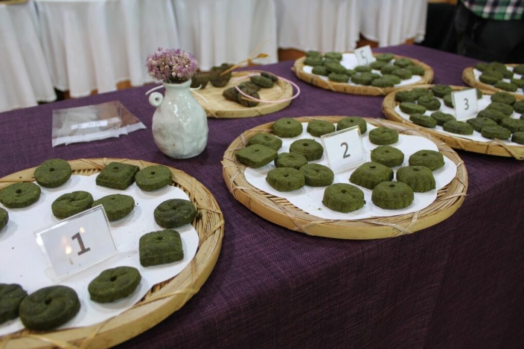 Boseong green tea balls, freshly-pressed