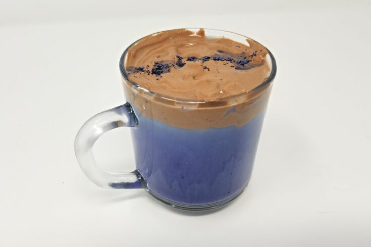 Butterfly Pea Flower Latte (Chocolate Cream Optional)