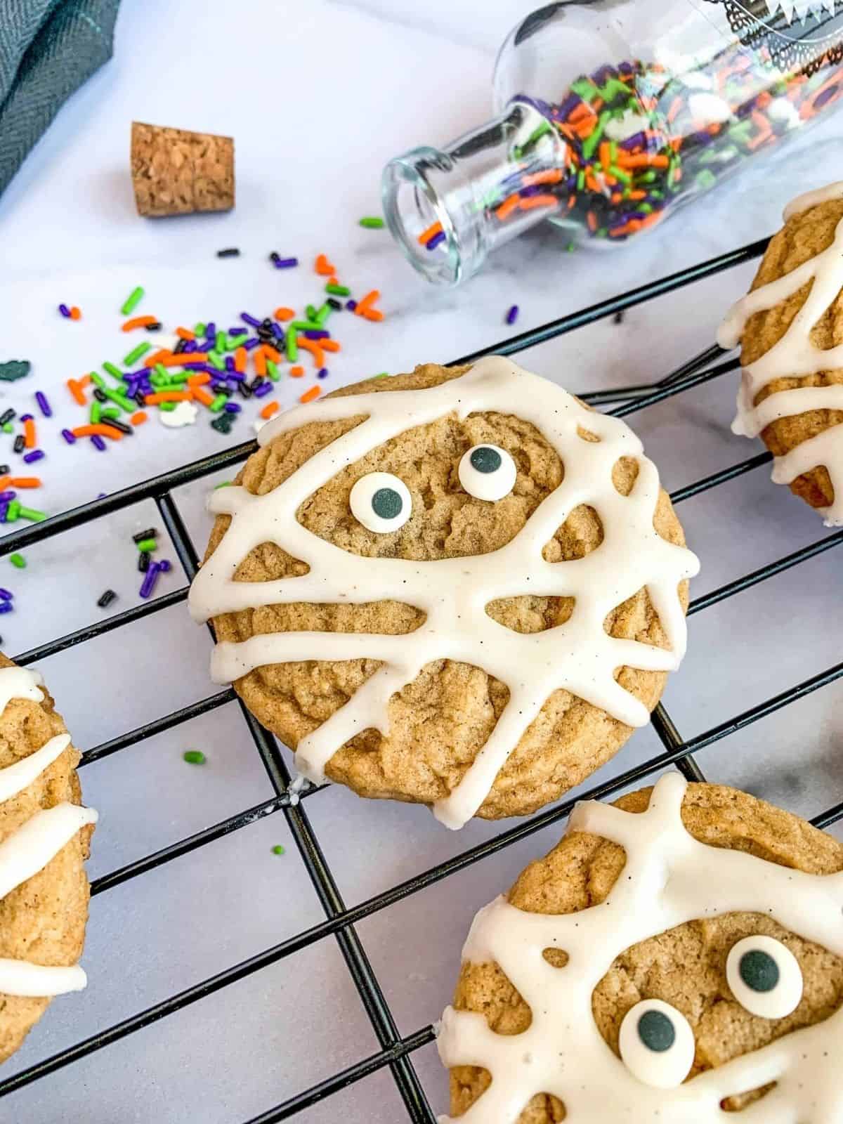 Maple Cinnamon Cookies decorated for Halloween, showcasing a delicious and festive dessert idea.