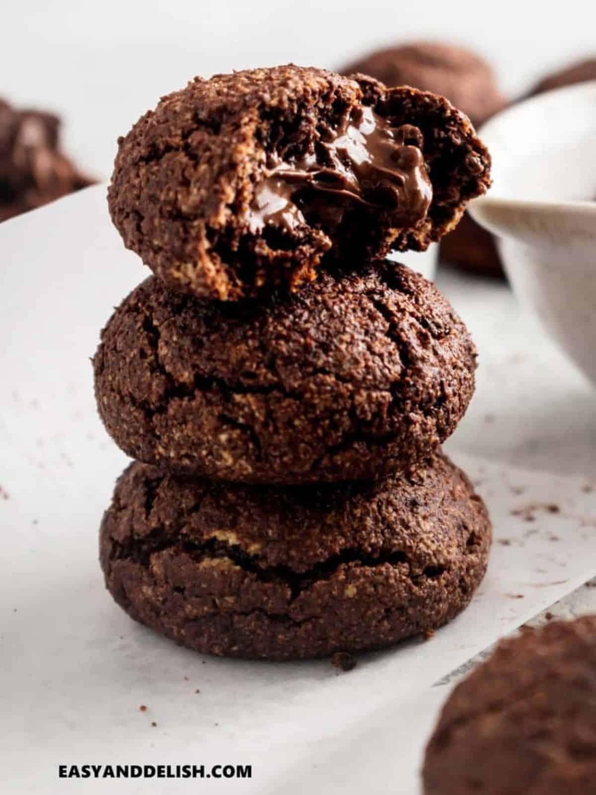 Nutella Cookies filled with nutella filling.