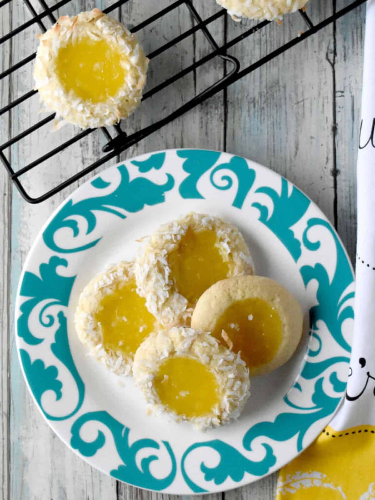 Key Lime Coconut Thumbprints, a zesty lime dessert perfect for summer baking.