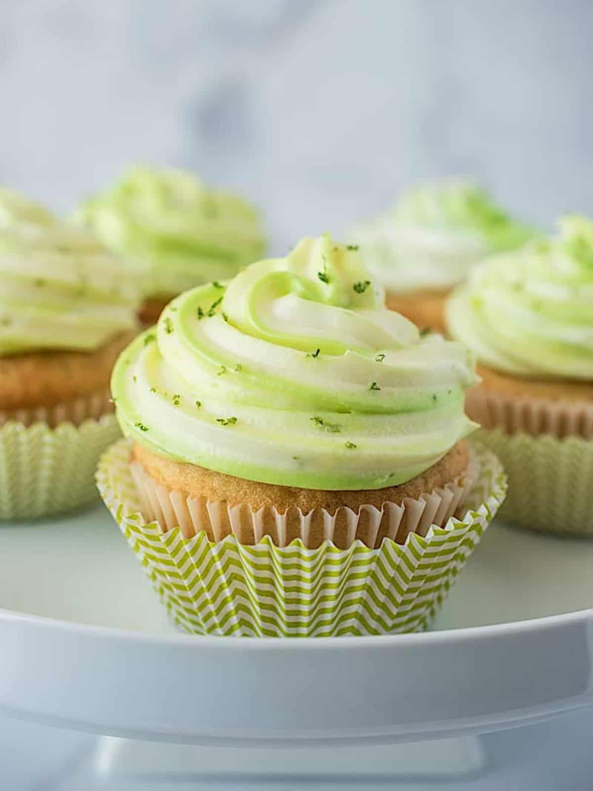 Key Lime Cupcakes with lime frosting.