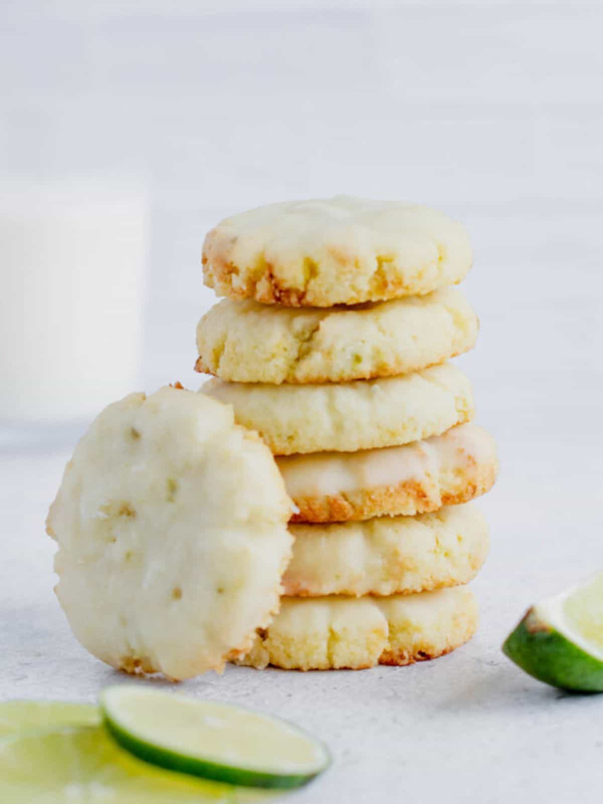 Gluten-Free Key Lime Cookies With Glaze.