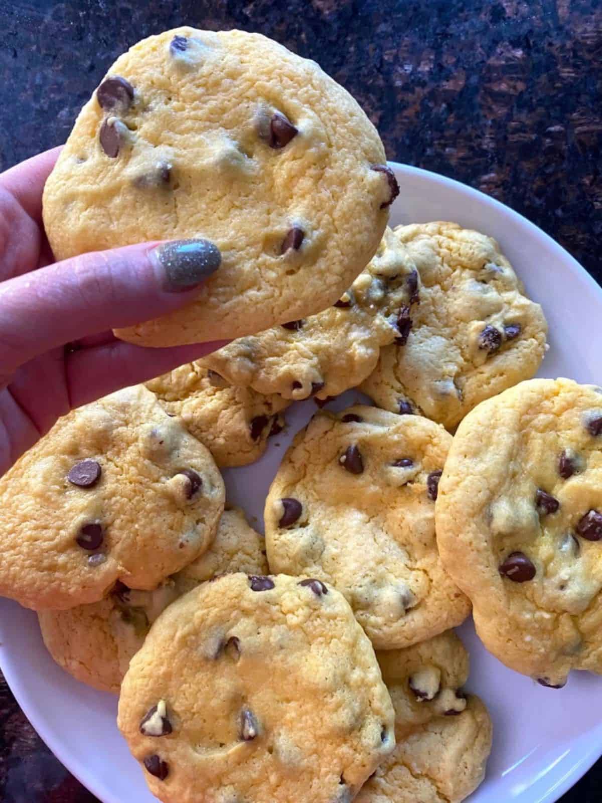 Yellow-Dessert-Yellow-Cake-Mix-Cookies-With-Chocolate-Chips