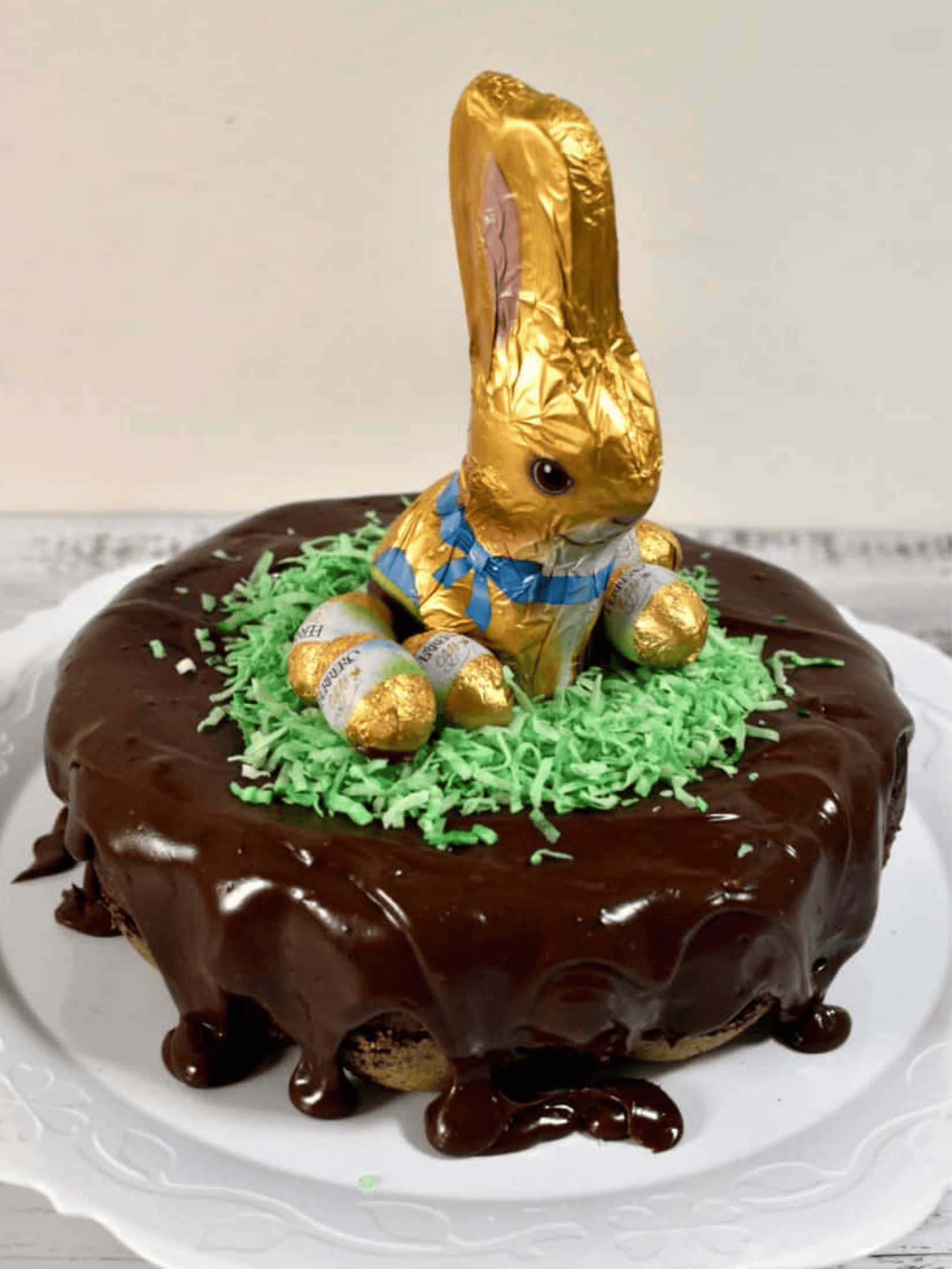 an indulgent Easter chocolate cake.