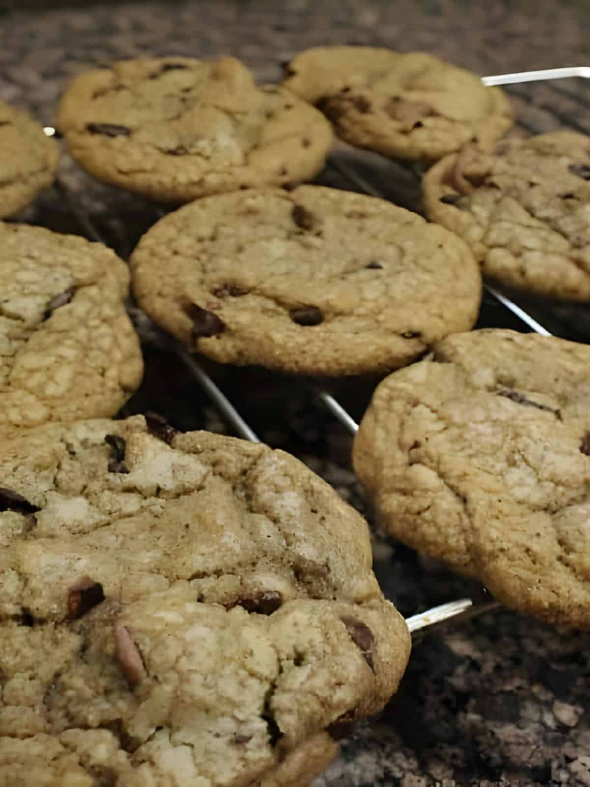 soft and chewy cookies made with coffee and chocolate chips.