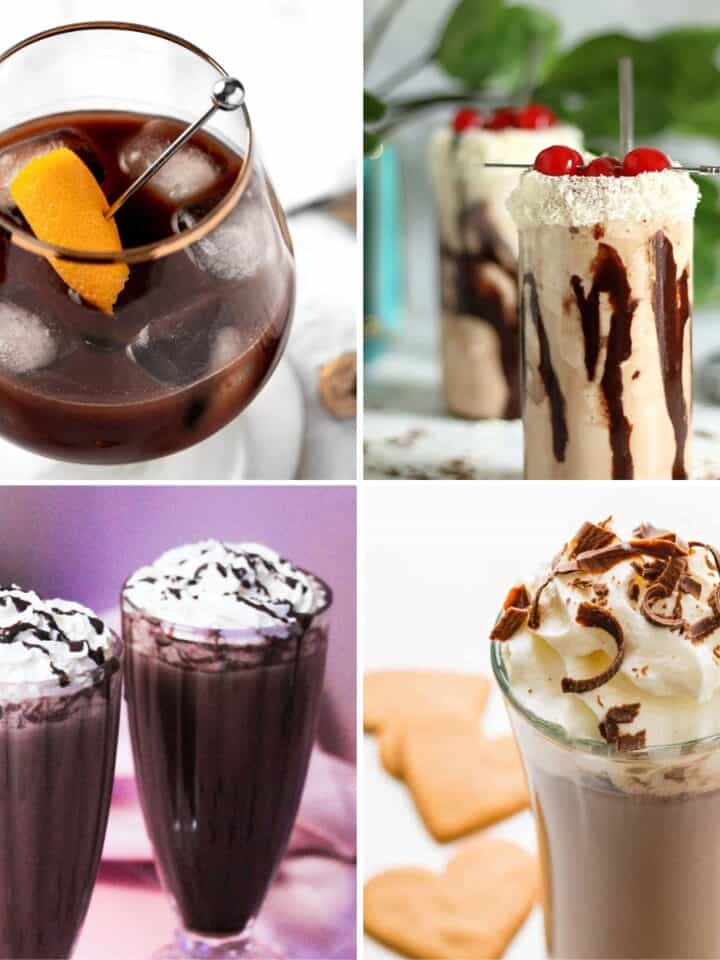 Chocolate Cocktail Recipes featured Image.