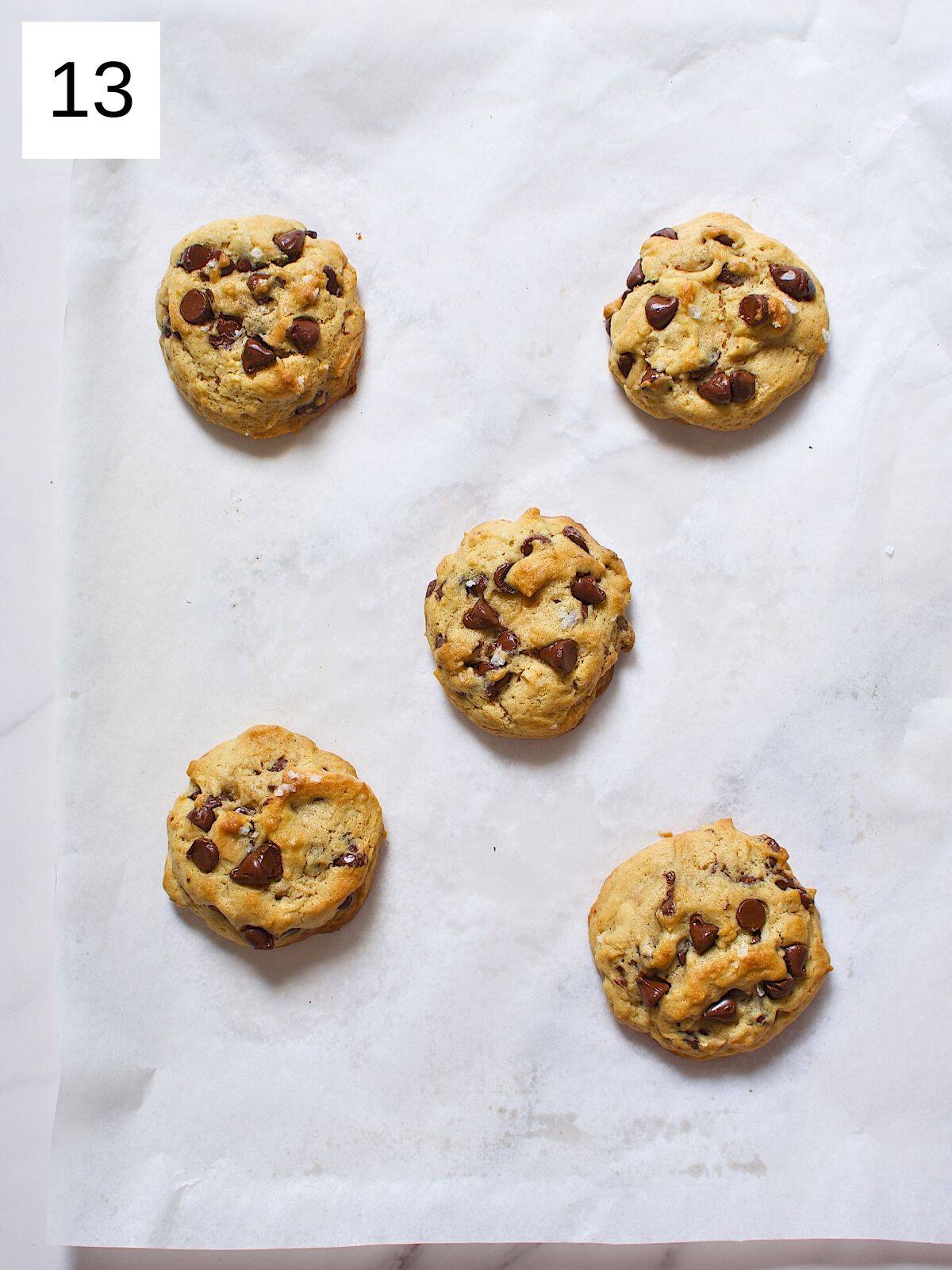 Freshly baked maple syrup chocolate chip cookies.