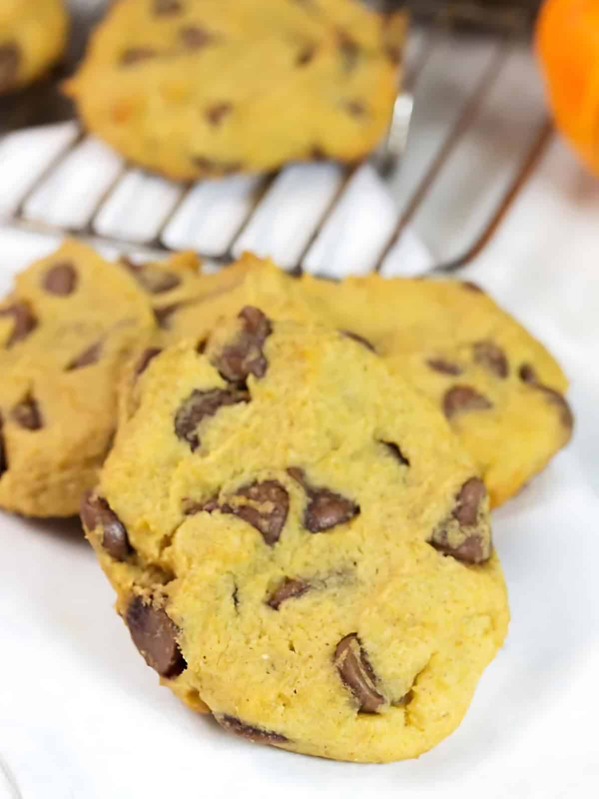 Pumpkin chocolate chip cookies.