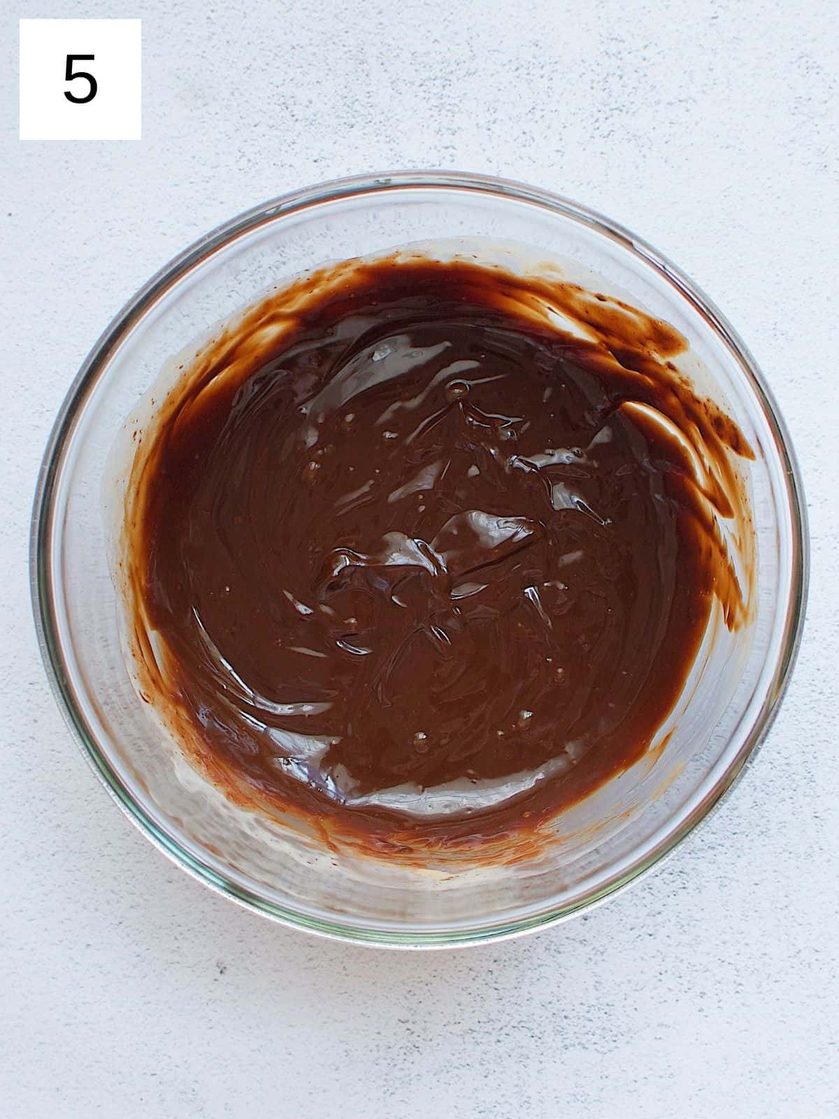 A bowl of chocolate ganache.